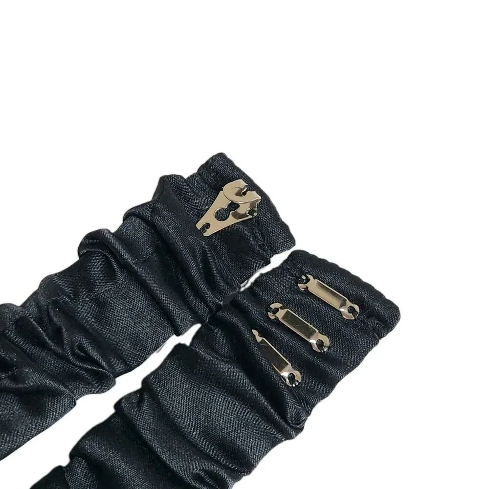 Art Deco Style Black Sequin Statement Cummerbund Belt Elasticized Retro Glam OS